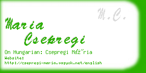 maria csepregi business card